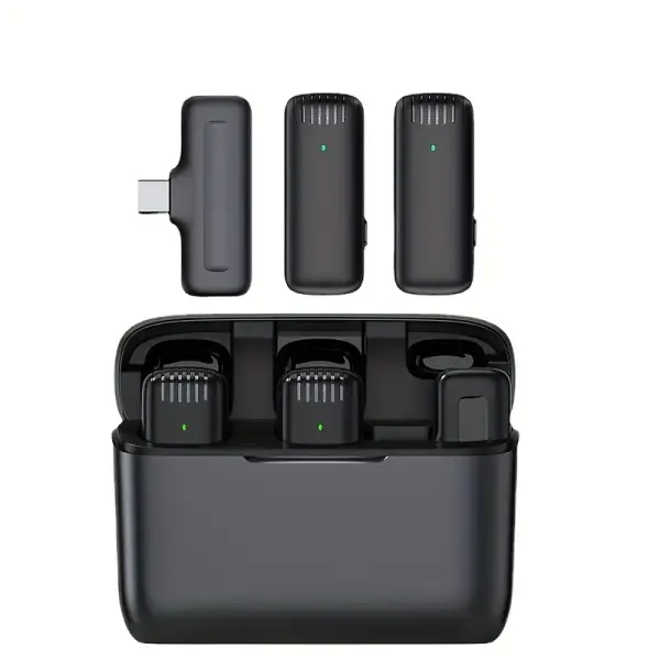2-in-1 Professional Wireless Microphone with Charging Case
