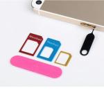 Nano 5 In 1 Sim Card Adapters, Nano Micro Standard Sim Card Adapter Abrasive Bar Card Pin